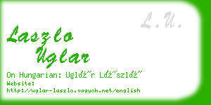 laszlo uglar business card